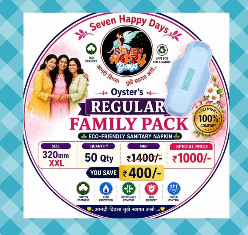 Family Pack Offer Regular XXL 1000/-(50 Pads) , Starting XL 800/-(50 Pads), Super XL1800(100 Pads), school Pack XL1800/- (100 Pads)